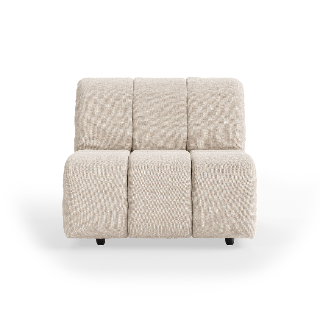 Wave couch: element middle, pure, ivory