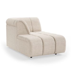 Alternative view of Wave couch: element left divan, pure, ivory