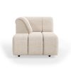 Wave couch: element left divan, pure, ivory