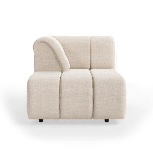 Wave couch: element left divan, pure, ivory