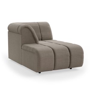 Alternative view of Wave couch: element left divan, pure, earth