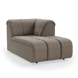 Alternative view of Wave couch: element right divan, pure, earth