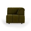 Wave couch: element right high arm, royal velvet, olive