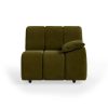 Wave couch: element right low arm, royal velvet, olive