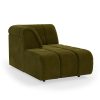 Wave couch: element left divan, royal velvet, olive - Image 2