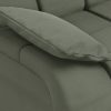 Wave couch: element left low arm, linen, army green - Image 3