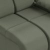 Wave couch: element right low arm, linen, army green - Image 3