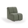 Wave couch: element middle small, linen, army green - Image 2