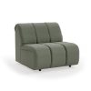 Wave couch: element middle, linen, army green - Image 2
