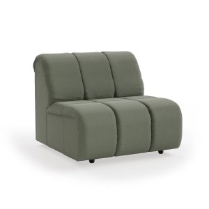 Alternative view of Wave couch: element middle, linen, army green