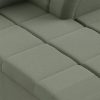 Wave couch: element right divan, linen, army green - Image 3