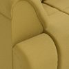 Wave couch: element left high arm, linen, burnt ochre - Image 3
