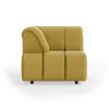Wave couch: element left high arm, linen, burnt ochre