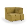 Wave couch: element right high arm, linen, burnt ochre - Image 2