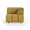 Wave couch: element right high arm, linen, burnt ochre