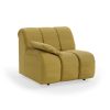 Wave couch: element left low arm, linen, burnt ochre - Image 2