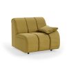 Wave couch: element right low arm, linen, burnt ochre - Image 2