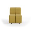 Wave couch: element middle small, linen, burnt ochre