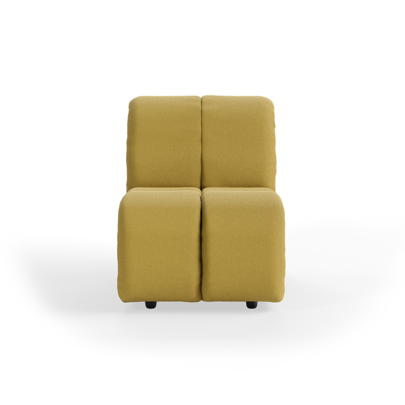Wave couch: element middle small, linen, burnt ochre