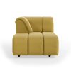 Wave couch: element left divan, linen, burnt ochre