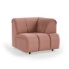 Wave couch: element right high arm, linen, dusty rose - Image 2