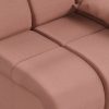 Wave couch: element right low arm, linen, dusty rose - Image 3