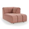 Wave couch: element right divan, linen, dusty rose - Image 2