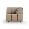 Wave couch: element right high arm, knotted, beige
