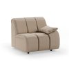 Wave couch: element right low arm, knotted, beige - Image 2