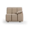 Wave couch: element right low arm, knotted, beige