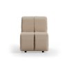 Wave couch: element middle small, knotted, beige