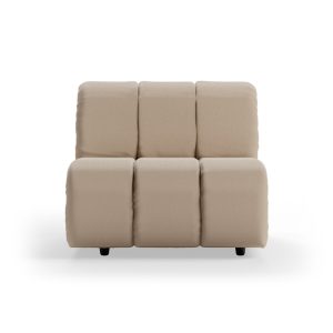 Wave couch: element middle, knotted, beige