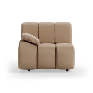 Wave couch: element left low arm, knotted, sand
