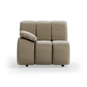 Wave couch: element left low arm, deco, pebble