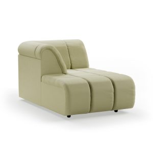 Alternative view of Wave couch: element left divan, deco, sage