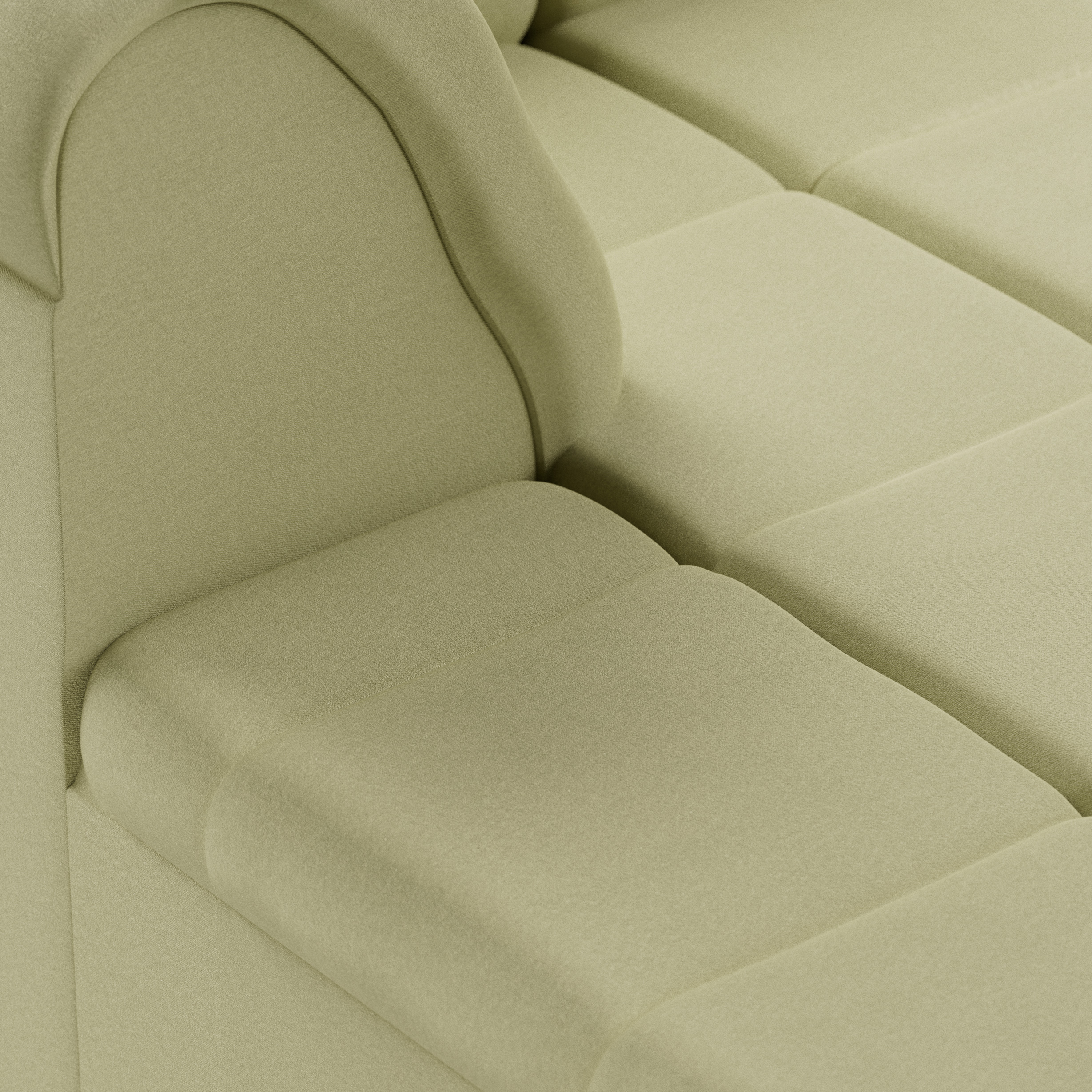 Wave couch: element left divan, deco, sage - Image 3