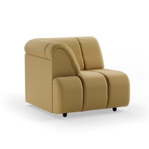 Alternative view of Wave couch: element left high arm, cocoon, beige