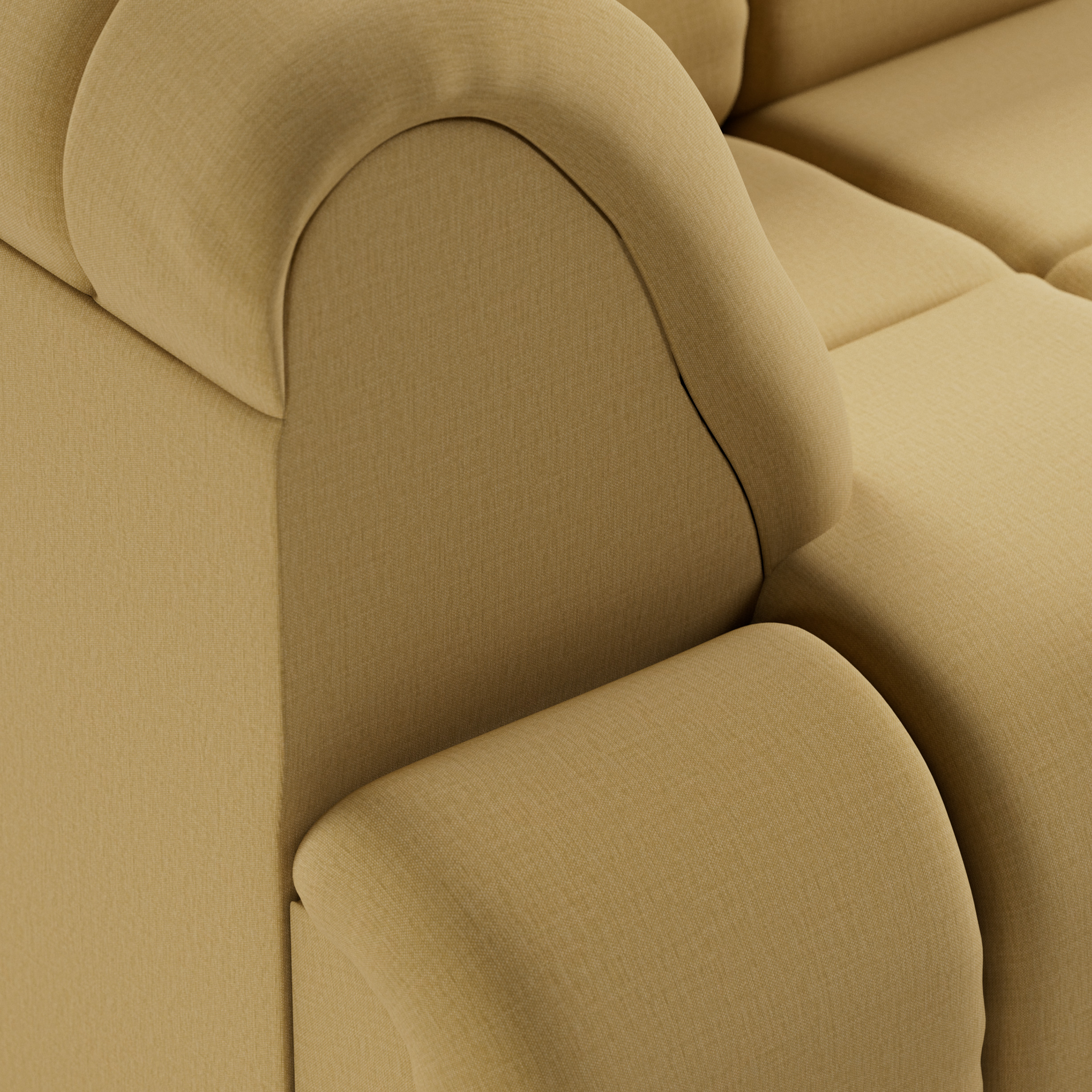 Wave couch: element left high arm, cocoon, beige - Image 3