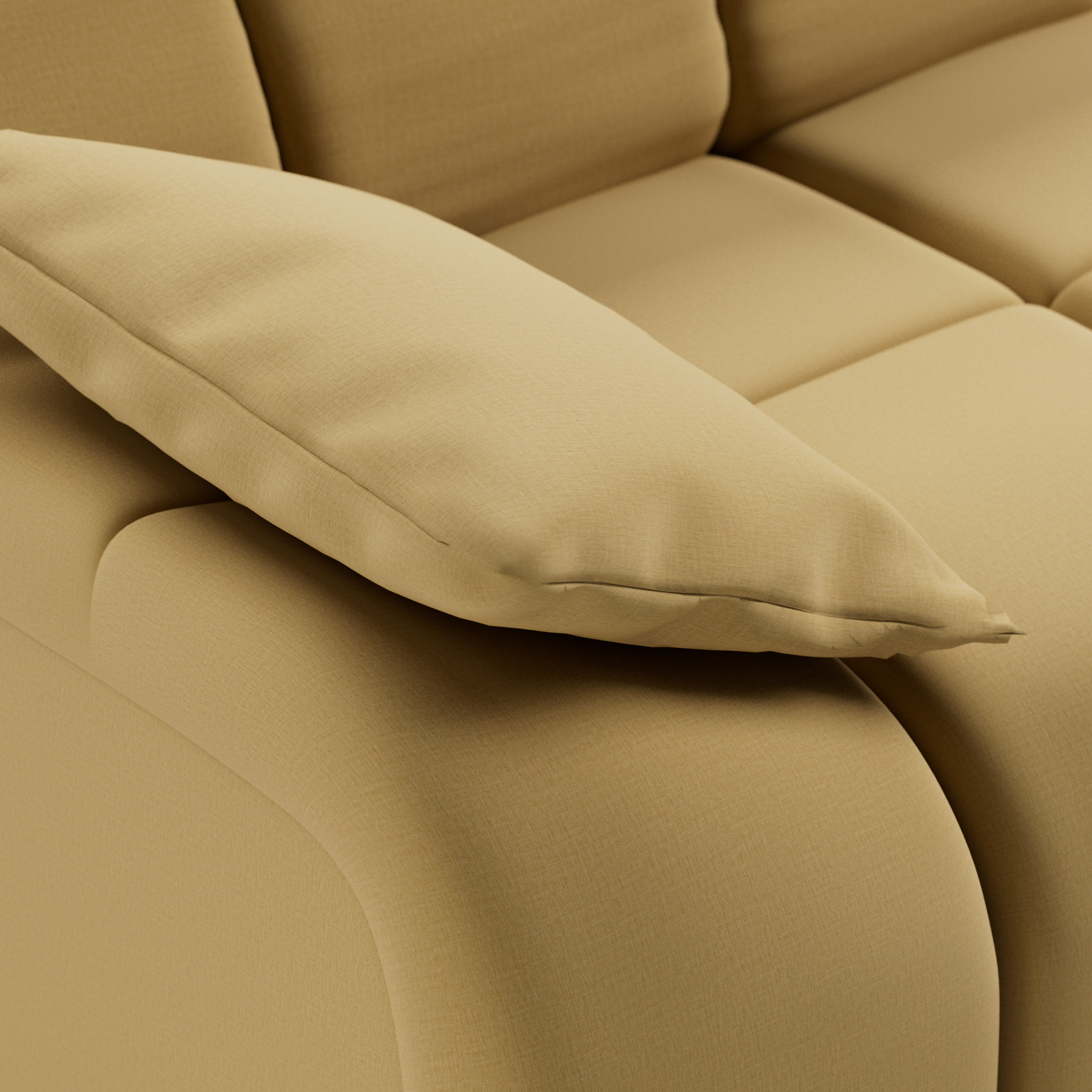 Wave couch: element left low arm, cocoon, beige - Image 3