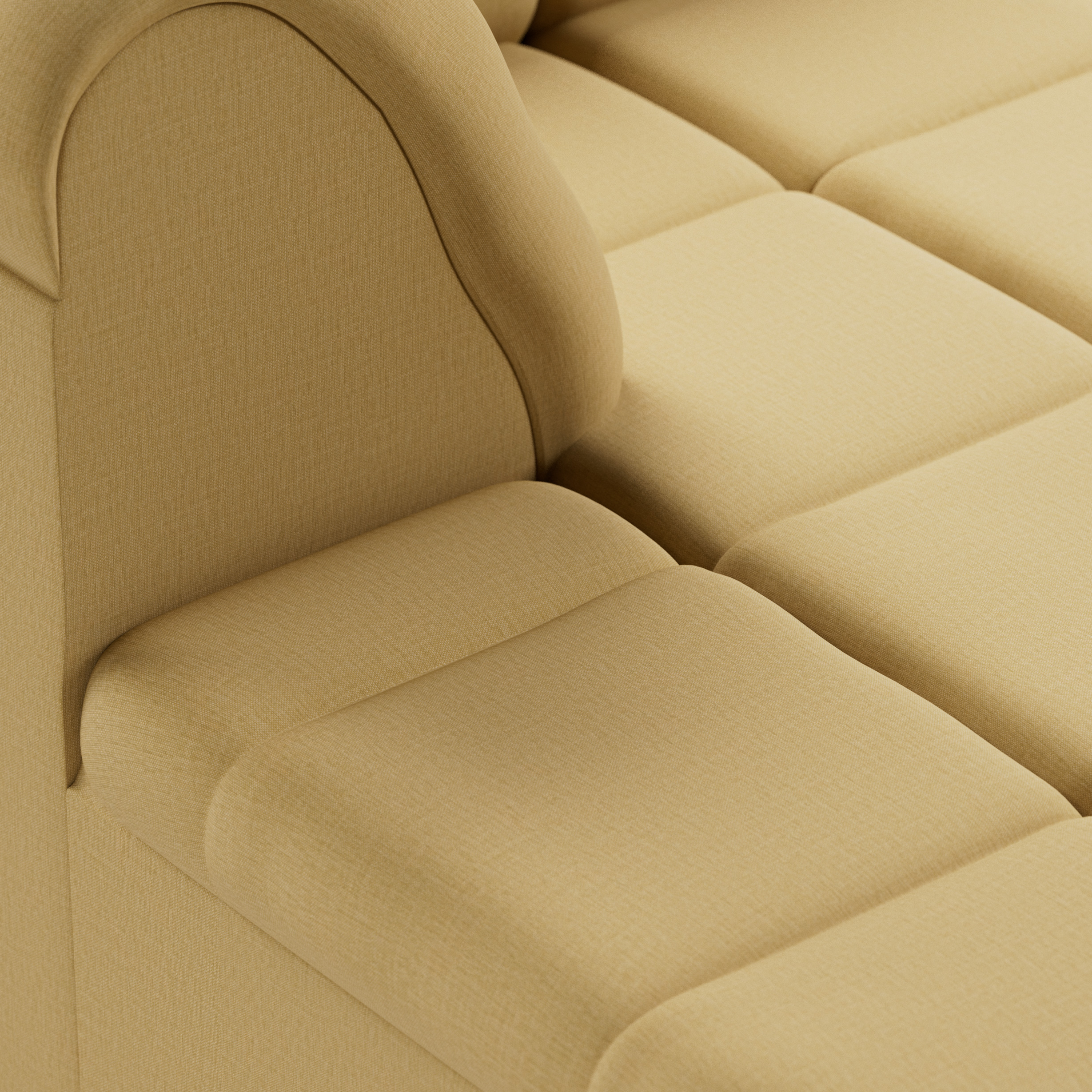 Wave couch: element left divan, cocoon, beige - Image 3