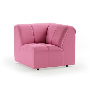 Alternative view of Wave couch: element corner, cotton, candy