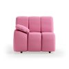 Wave couch: element left low arm, cotton, candy