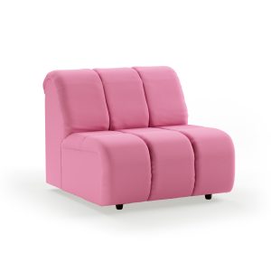Alternative view of Wave couch: element middle, cotton, candy