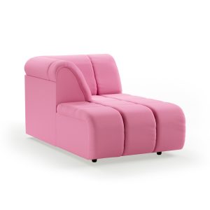Alternative view of Wave couch: element left divan, cotton, candy