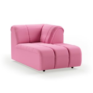 Alternative view of Wave couch: element right divan, cotton, candy