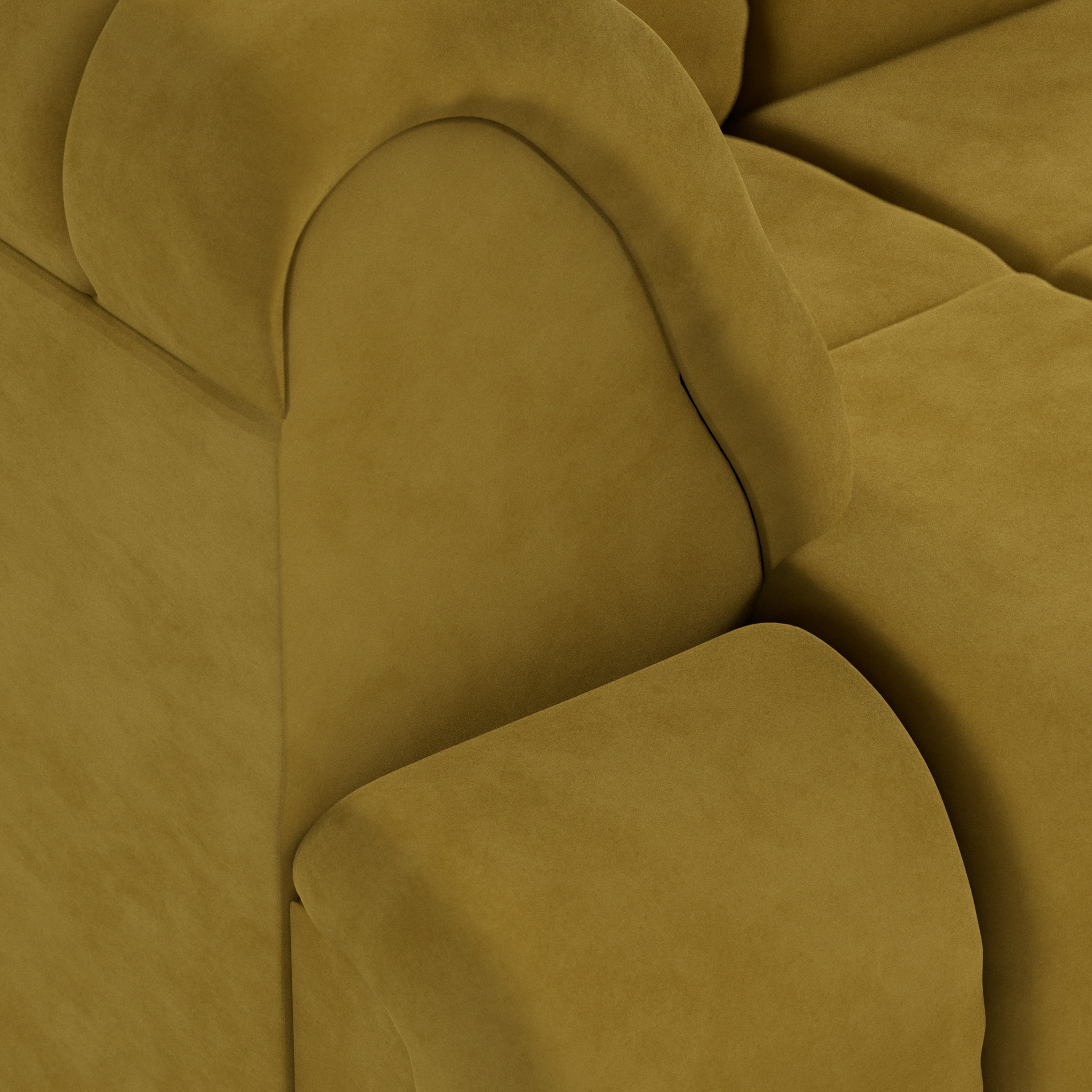 Wave couch: element left high arm, royal velvet, thai curry - Image 3