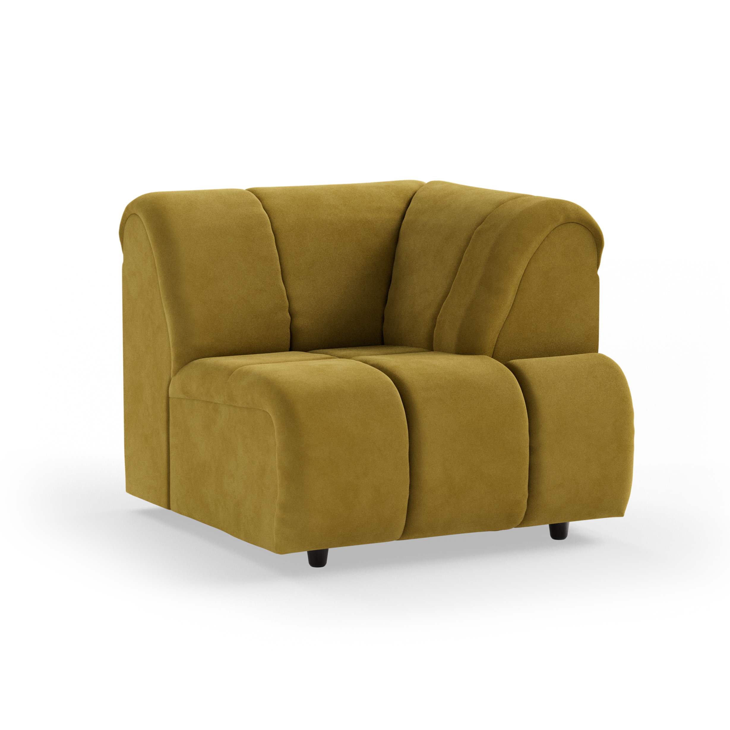 Wave couch: element right high arm, royal velvet, thai curry - Image 2