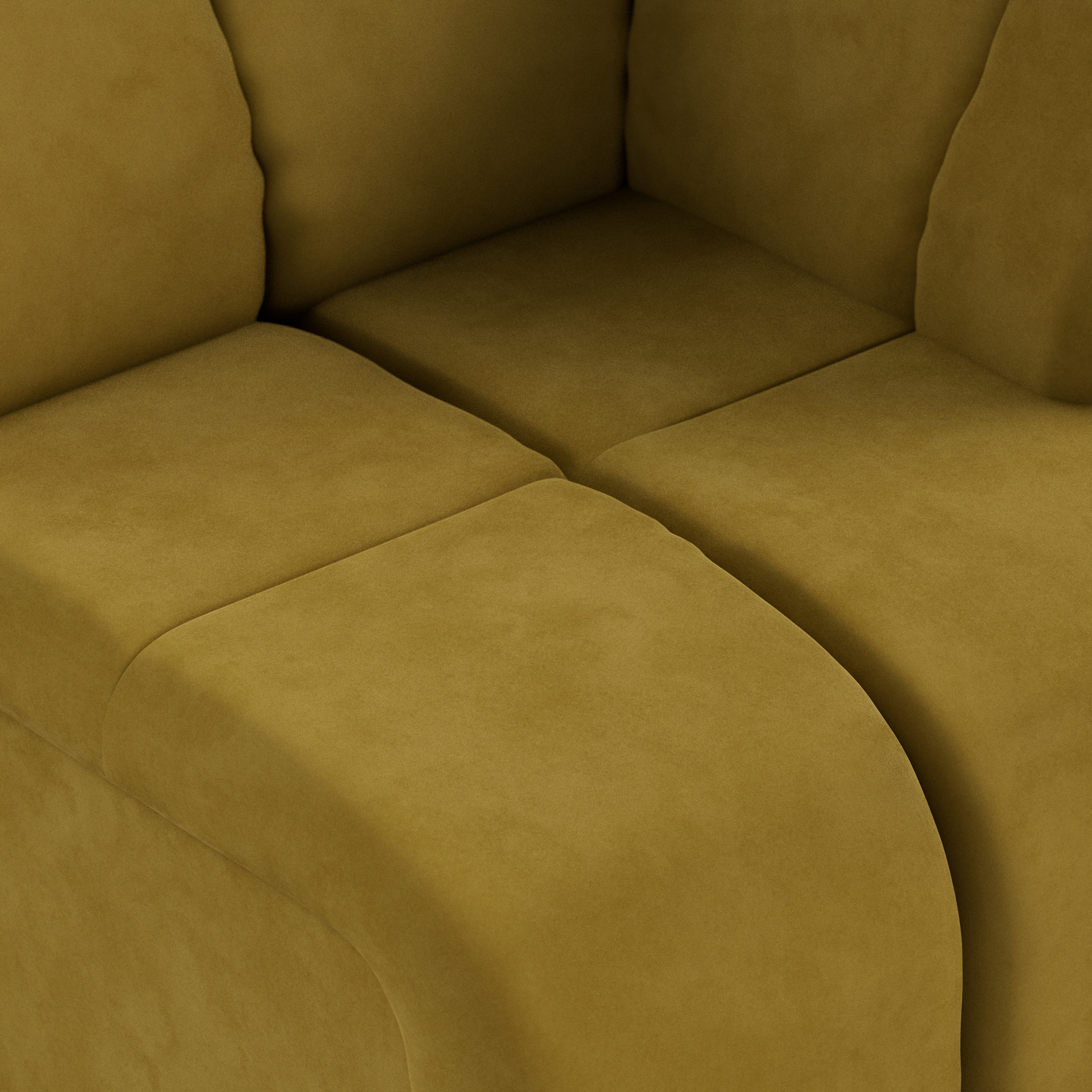 Wave couch: element right high arm, royal velvet, thai curry - Image 3