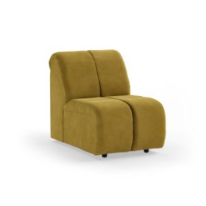 Alternative view of Wave couch: element middle small, royal velvet, thai curry