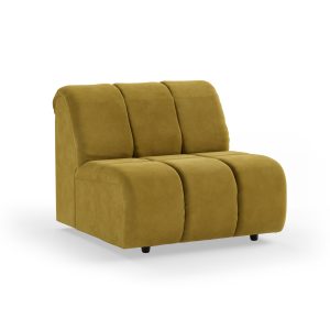 Alternative view of Wave couch: element middle, royal velvet, thai curry